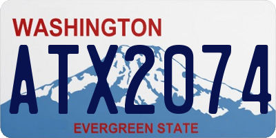 WA license plate ATX2074