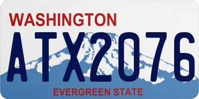 WA license plate ATX2076