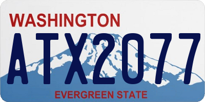 WA license plate ATX2077