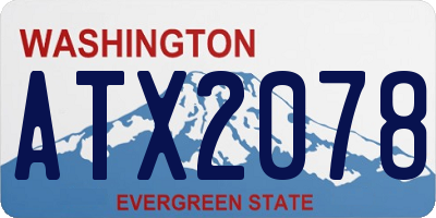 WA license plate ATX2078
