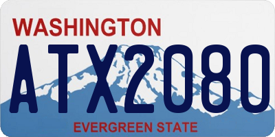 WA license plate ATX2080