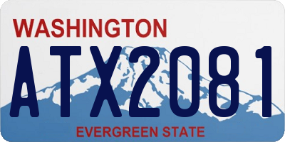 WA license plate ATX2081