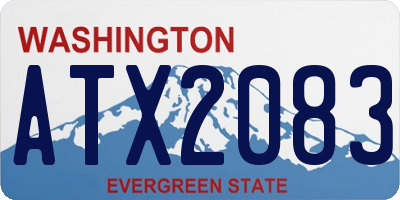 WA license plate ATX2083