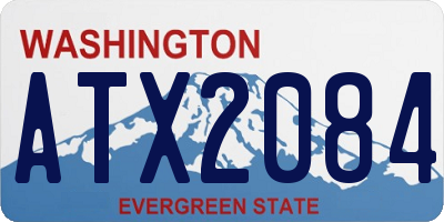 WA license plate ATX2084