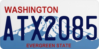 WA license plate ATX2085