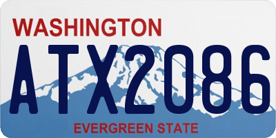 WA license plate ATX2086