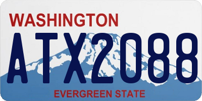 WA license plate ATX2088