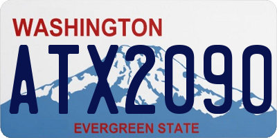 WA license plate ATX2090