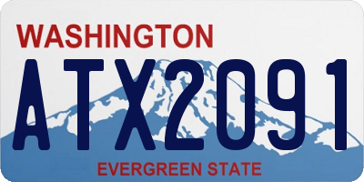 WA license plate ATX2091