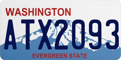 WA license plate ATX2093