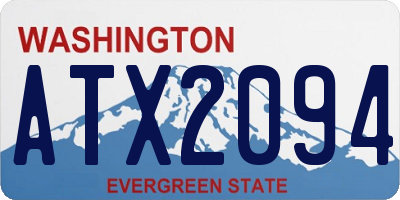 WA license plate ATX2094
