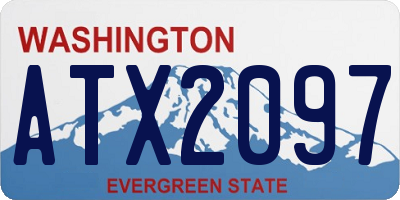 WA license plate ATX2097