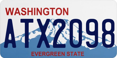 WA license plate ATX2098