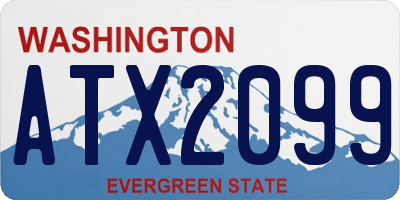 WA license plate ATX2099