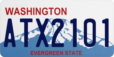 WA license plate ATX2101