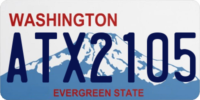 WA license plate ATX2105