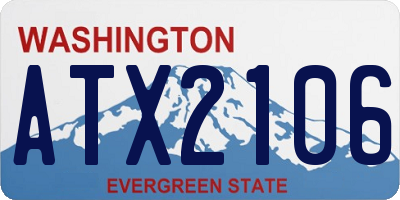 WA license plate ATX2106
