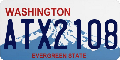 WA license plate ATX2108