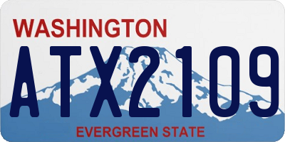 WA license plate ATX2109