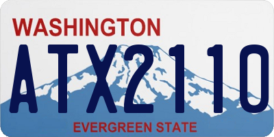 WA license plate ATX2110