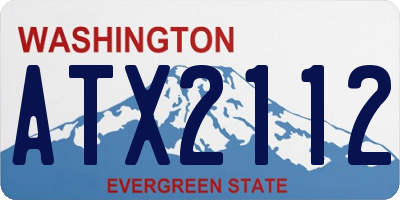 WA license plate ATX2112
