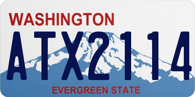 WA license plate ATX2114
