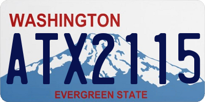 WA license plate ATX2115