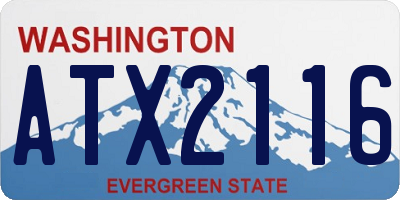 WA license plate ATX2116