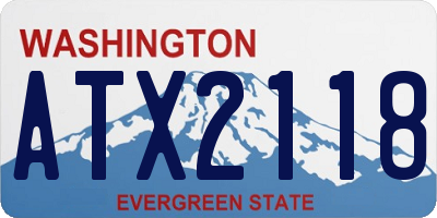 WA license plate ATX2118