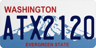 WA license plate ATX2120