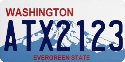 WA license plate ATX2123