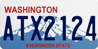 WA license plate ATX2124