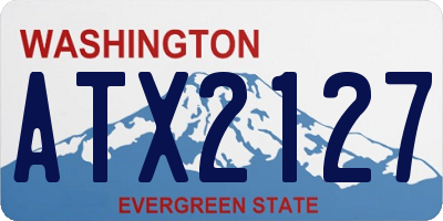 WA license plate ATX2127
