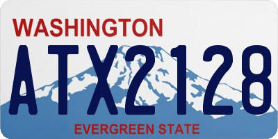 WA license plate ATX2128