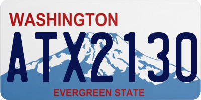WA license plate ATX2130