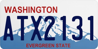 WA license plate ATX2131