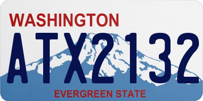 WA license plate ATX2132