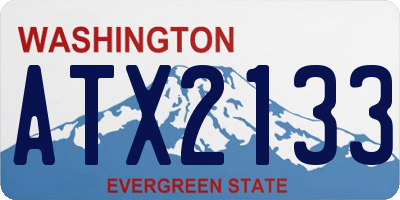 WA license plate ATX2133