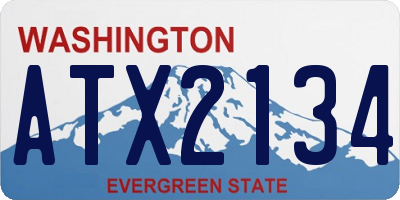 WA license plate ATX2134
