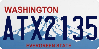 WA license plate ATX2135