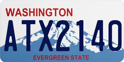 WA license plate ATX2140
