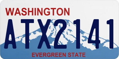 WA license plate ATX2141