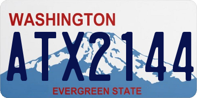WA license plate ATX2144