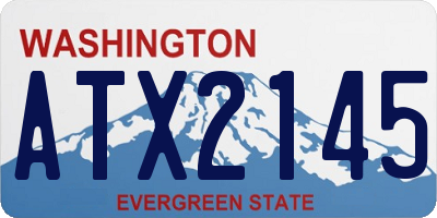 WA license plate ATX2145