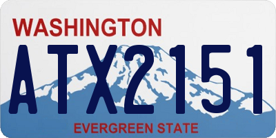 WA license plate ATX2151