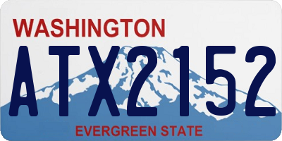 WA license plate ATX2152