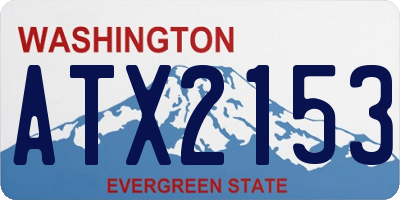 WA license plate ATX2153