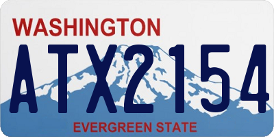WA license plate ATX2154