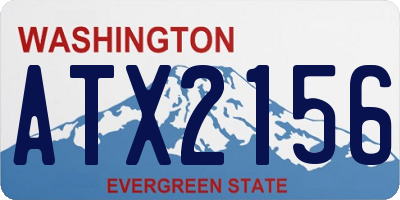 WA license plate ATX2156