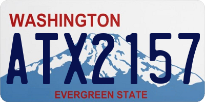 WA license plate ATX2157